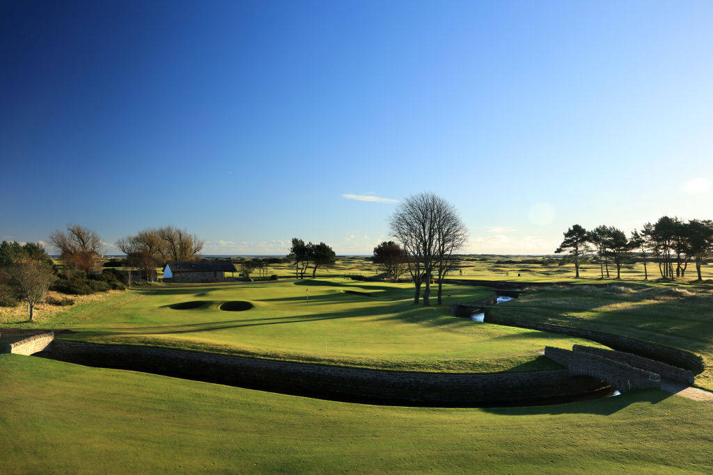 General views of the 10th hole at the Carnoustie Championship Course